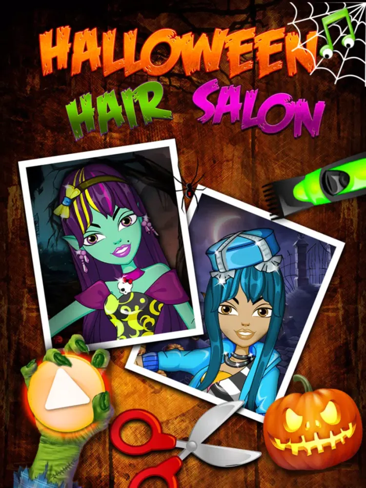 Tangkapan layar Kids New Halloween Hair Salon game for hair style makeover iPad 