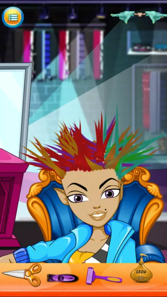 Tangkapan layar Kids New Halloween Hair Salon game for hair style makeover