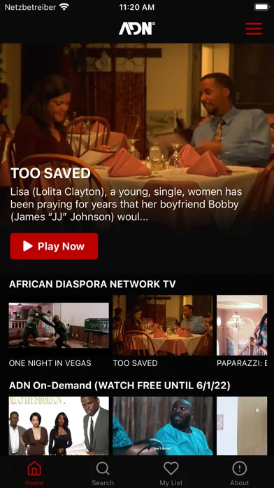 Capturas de tela do AFRICAN DIASPORA NETWORK TV