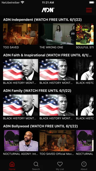 Capturas de tela do AFRICAN DIASPORA NETWORK TV