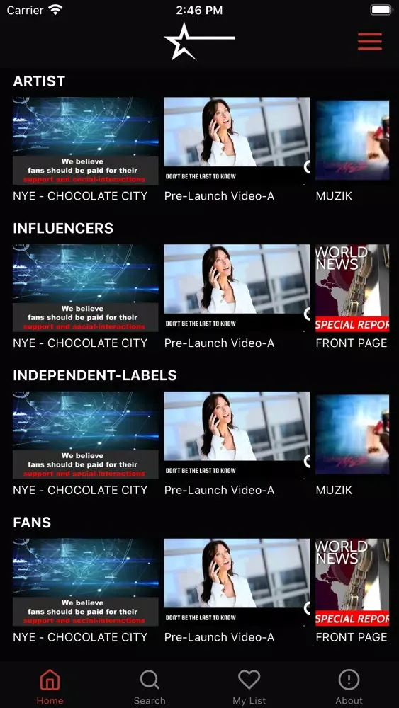 Ảnh chụp màn hình của Black Entertainment Live