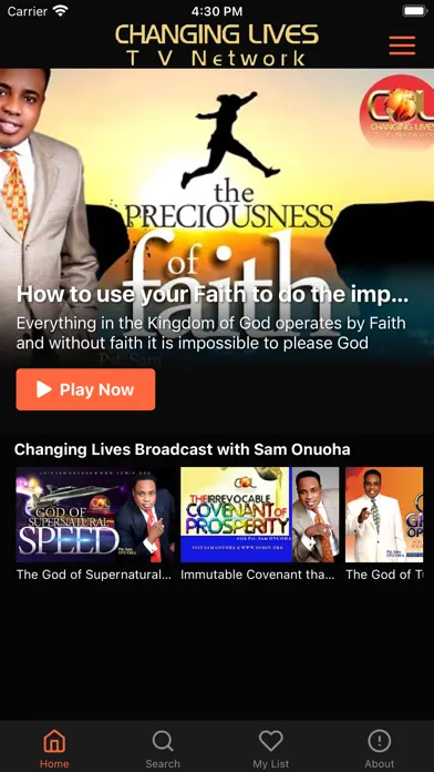 Tangkapan skrin Changing Lives TV