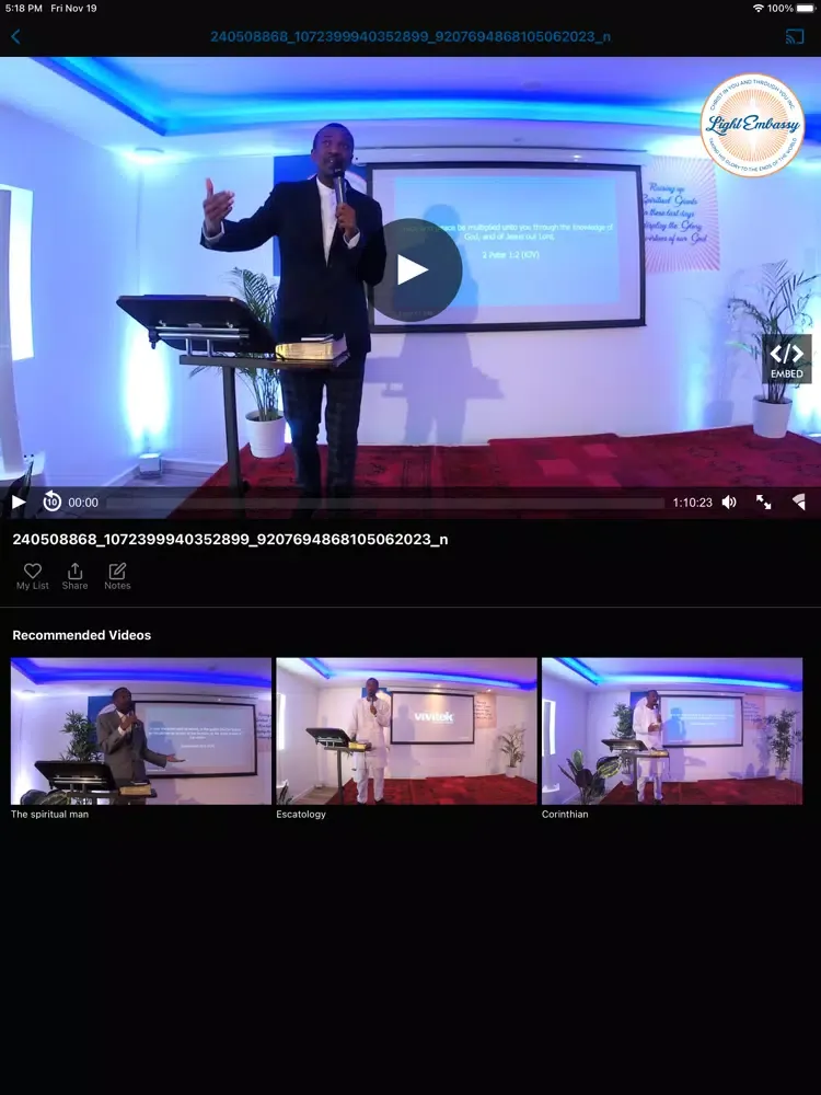 Light Embassy Church iPad  Ekran Görüntüleri