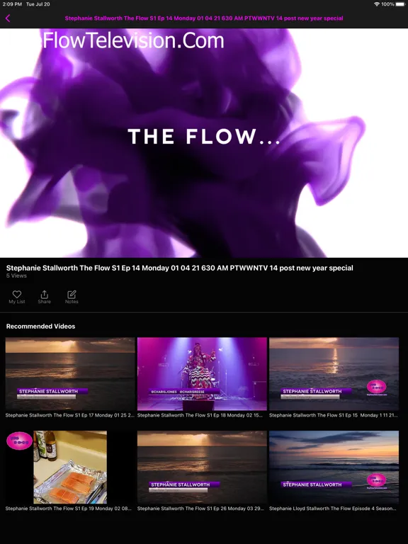 The Flow App iPad  Screenshots