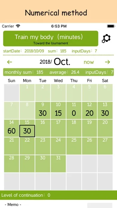 Continuing calendar应用截图