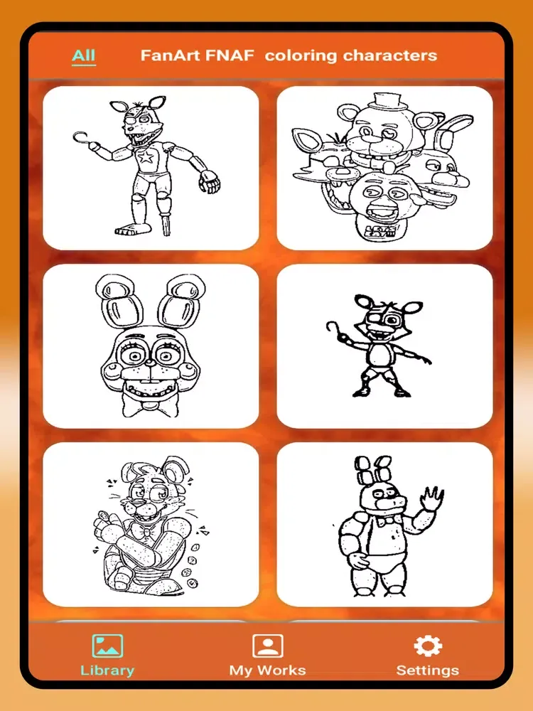 Fanart FNAF coloring Freddys ! iPad  Screenshots