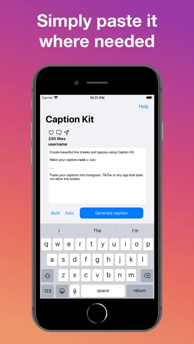 Caption Kit: Add Line Breaks 스크린샷