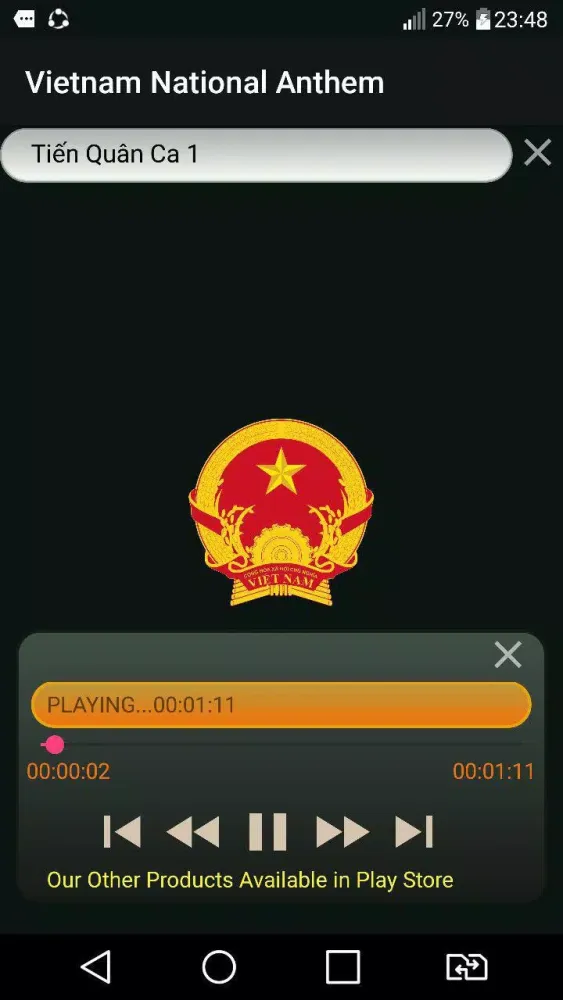 Capturas de pantalla de Vietnam National Anthem
