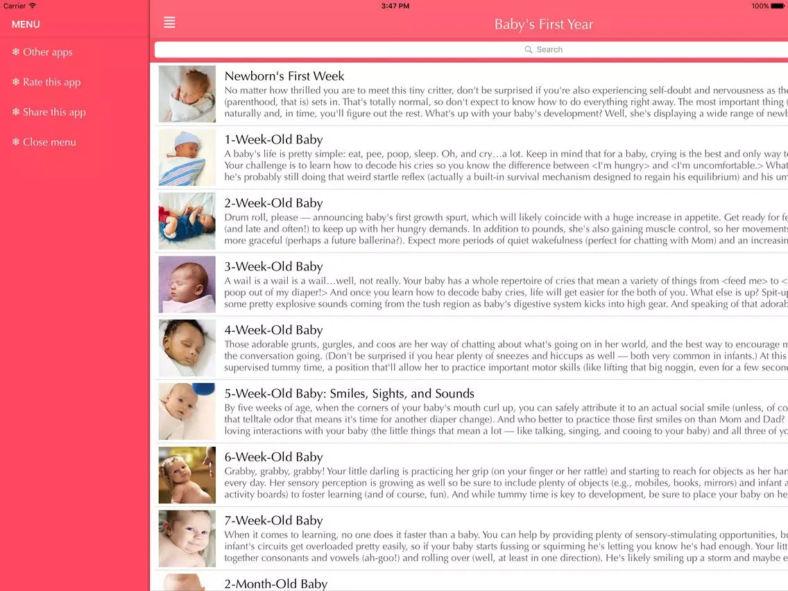 Baby's First Year | you can look forward to in newborn babies from milestones to baby's growth iPad  स्क्रीनशॉट