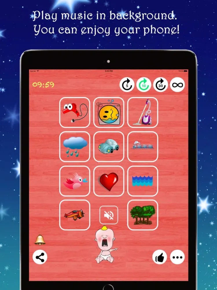 Calming Sounds For Crying Babies iPad 应用截图