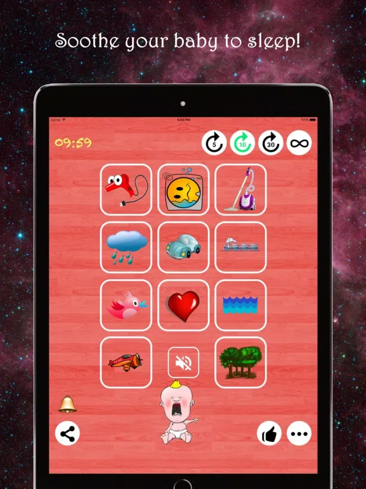 Calming Sounds For Crying Babies iPad 应用截图