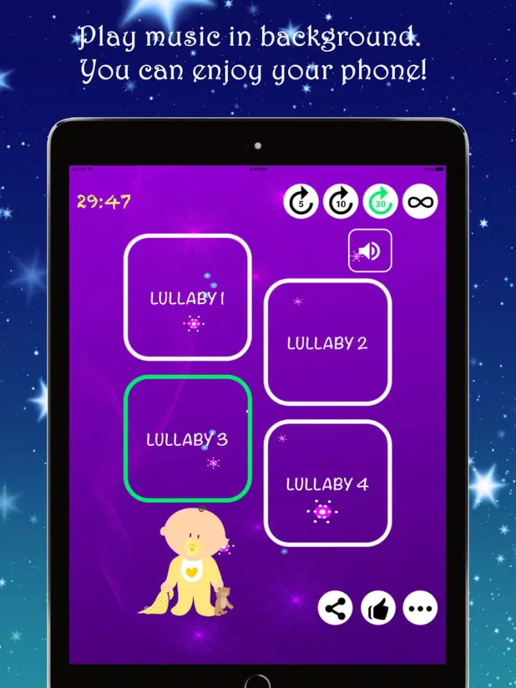 Capturas de pantalla de Lullaby for Babies | PREMIUM iPad 