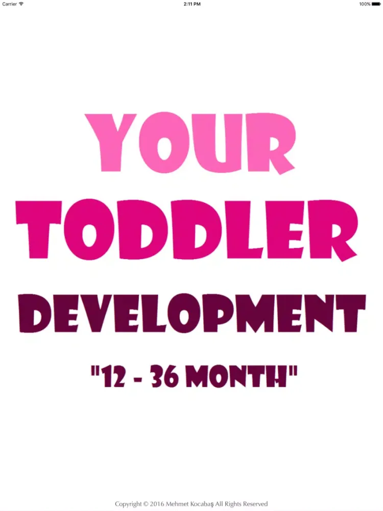 Toddler Development|your guide iPad 应用截图