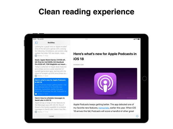 RSS Reader - Atlas iPad  स्क्रीनशॉट