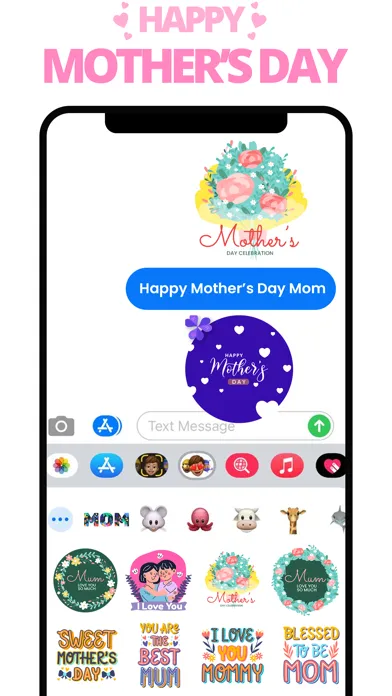 Tangkapan layar Mother's Day Wishes & Stickers