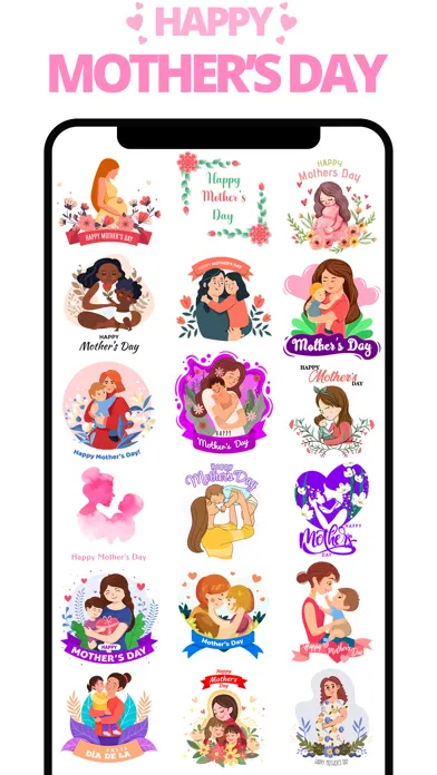 Tangkapan layar Mother's Day Wishes & Stickers