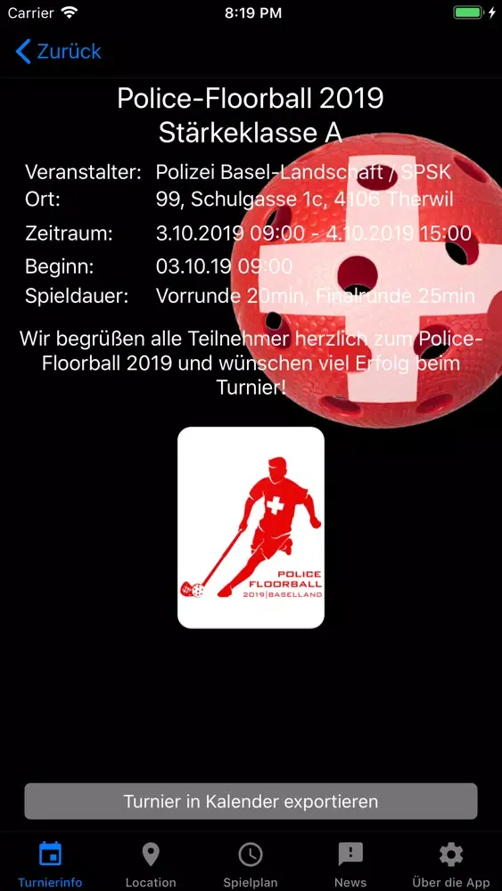 Police-Floorball 2019 Screenshots
