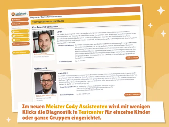 Tangkapan layar Testcenter - Diagnose meistern iPad 