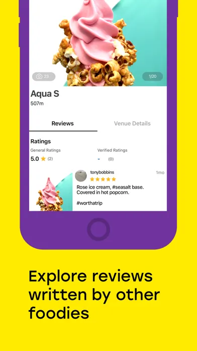Tangkapan skrin Tablegrub: Food Ratings