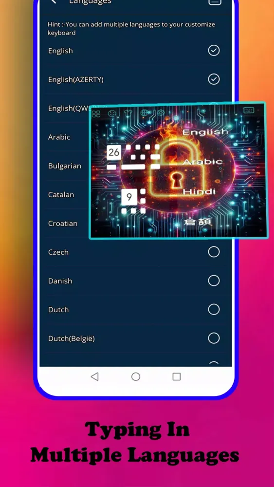 Cyber security keyboard Screenshots