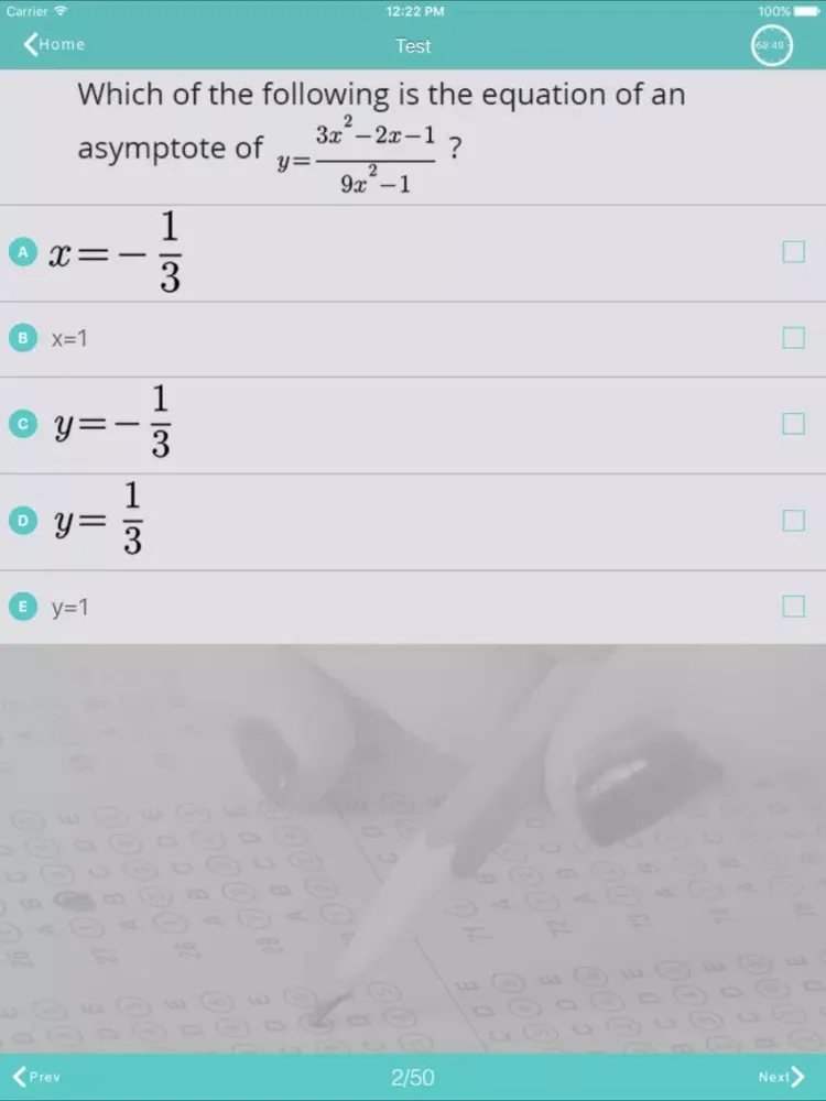 Capturas de pantalla de SAT MATH 2 EXAM HELPER iPad 