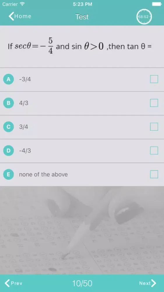 Capturas de pantalla de SAT MATH 2 EXAM HELPER