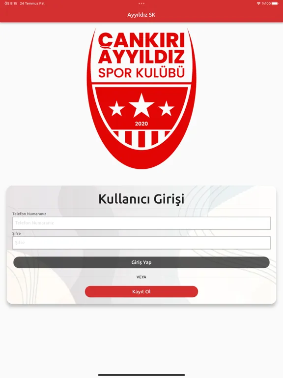 Çankırı Ayyıldız Spor Kulübü iPad 应用截图