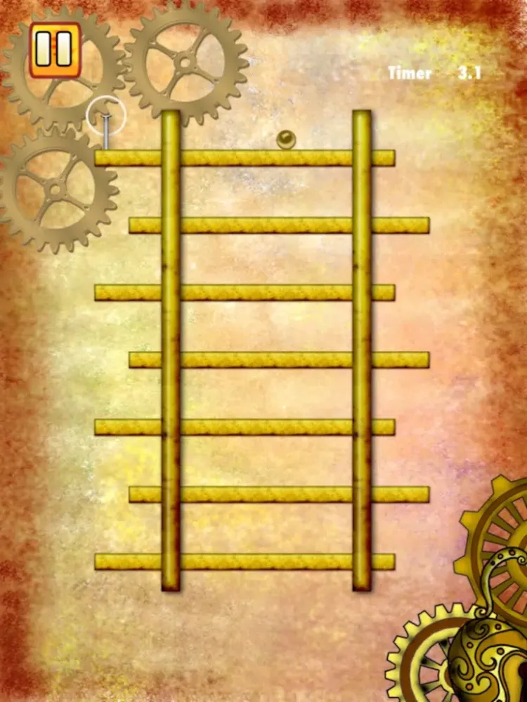 Ảnh chụp màn hình của Gravity Ball Puzzle - Steampunk Rolling Brass Challenge iPad 