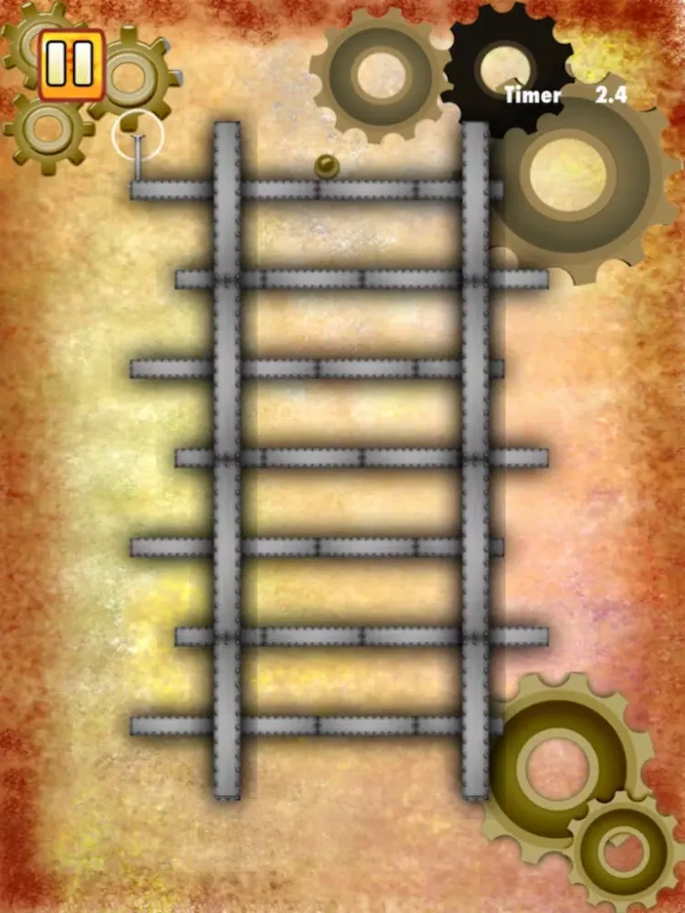 Ảnh chụp màn hình của Gravity Ball Puzzle - Steampunk Rolling Brass Challenge iPad 