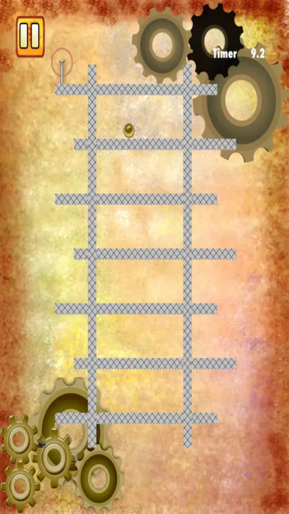 Ảnh chụp màn hình của Gravity Ball Puzzle - Steampunk Rolling Brass Challenge
