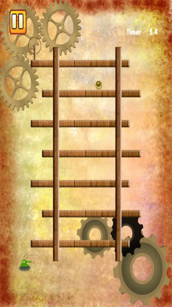 Ảnh chụp màn hình của Gravity Ball Puzzle - Steampunk Rolling Brass Challenge