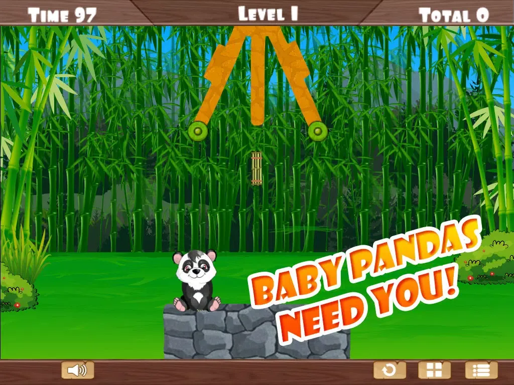Baby Panda Rope Escape - Fun Bamboo Swing iPad 應用截圖