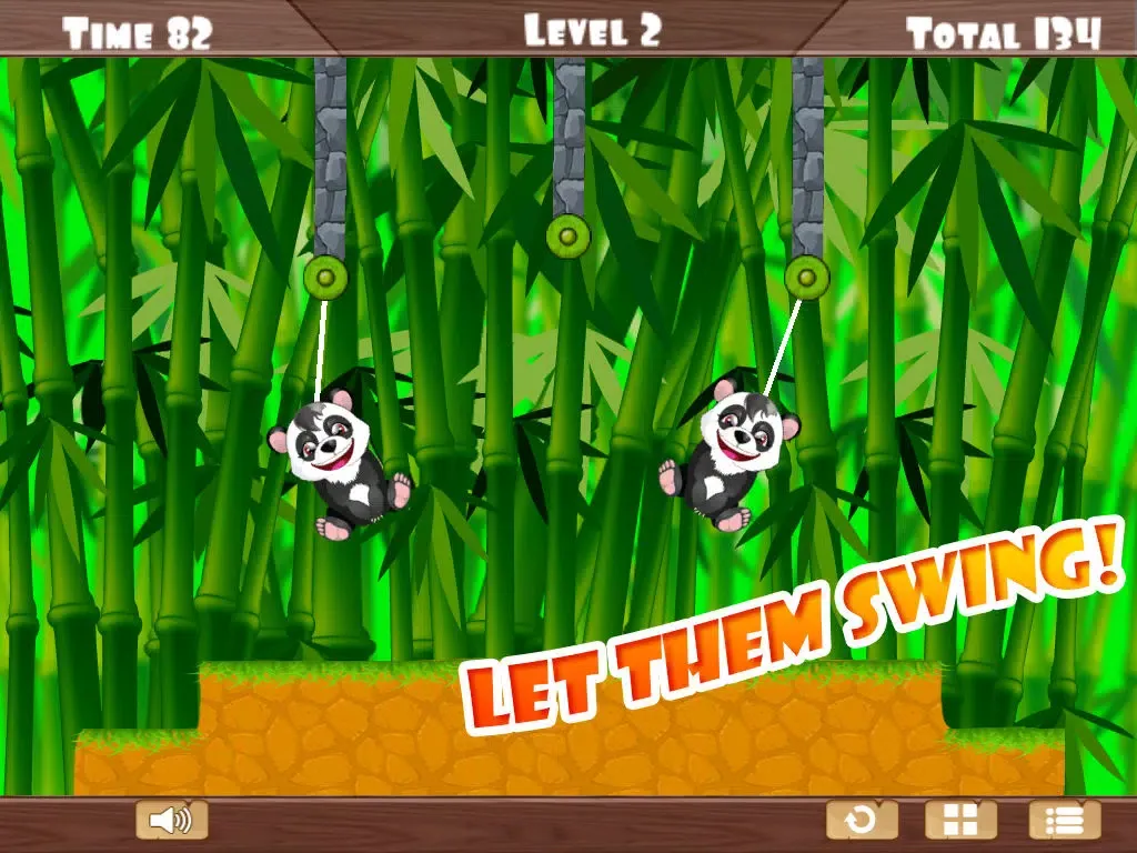 Baby Panda Rope Escape - Fun Bamboo Swing iPad 應用截圖