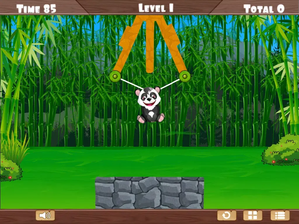 Baby Panda Rope Escape - Fun Bamboo Swing iPad 應用截圖