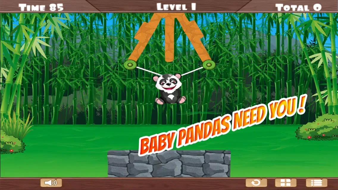 Baby Panda Rope Escape - Fun Bamboo Swing應用截圖