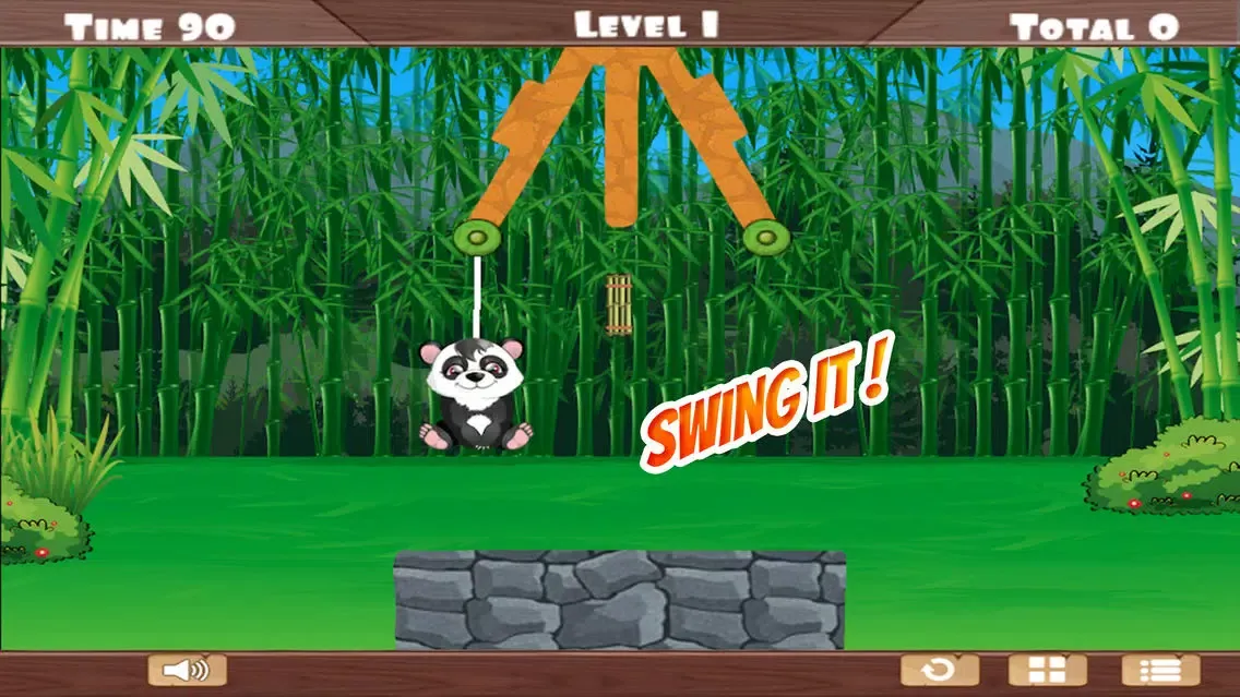 Baby Panda Rope Escape - Fun Bamboo Swing應用截圖
