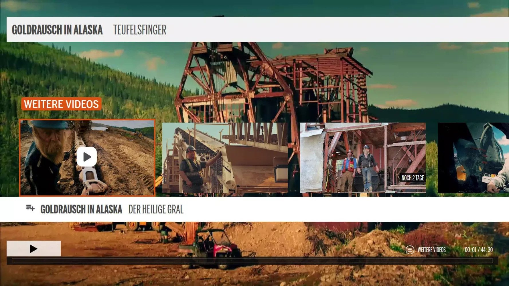 Capturas de tela do DMAX für Android TV