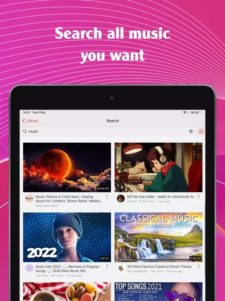 TubeListen iPad  স্ক্রিনশট