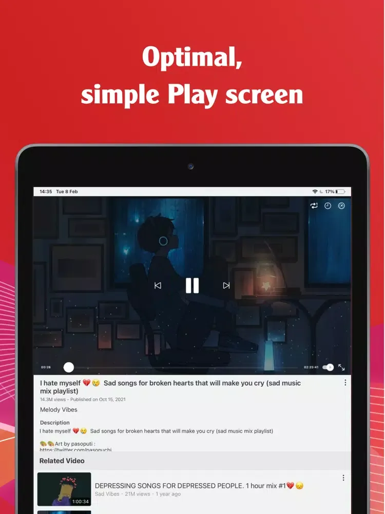 TubeListen iPad  স্ক্রিনশট