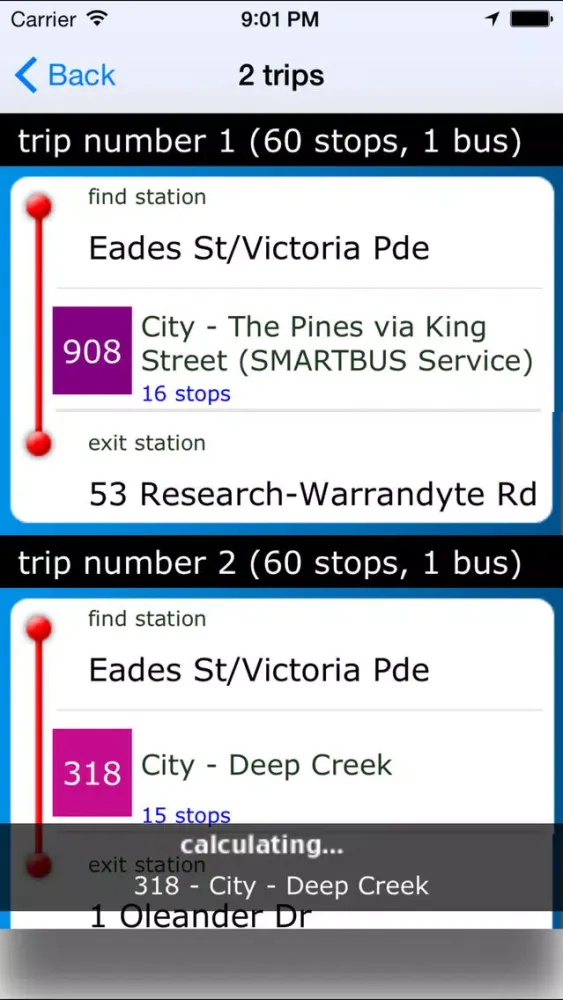 ภาพหน้าจอของ Melbourne Buses