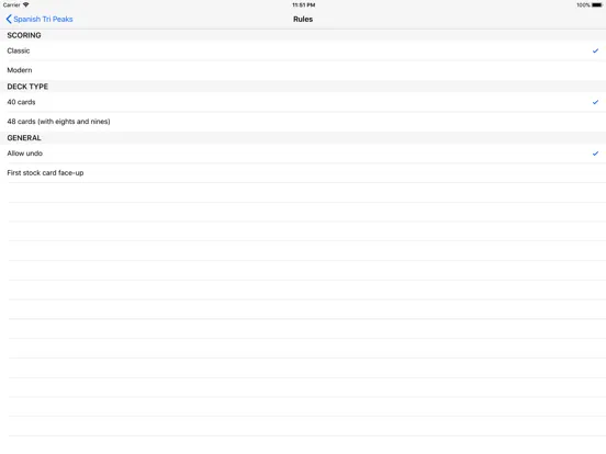 Capturas de pantalla de iSpa Tri Peaks iPad 