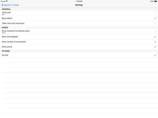 Capturas de pantalla de iSpa Tri Peaks iPad 