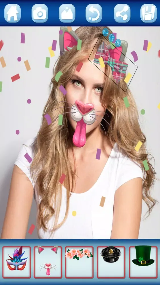 Capturas de tela do Sticker carnival face filters - Pro
