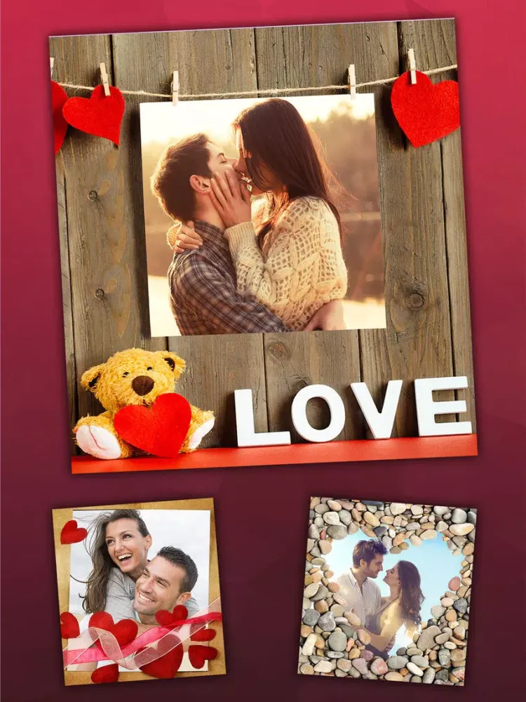 Photomontage love frames Photo editor - Premium iPad 应用截图