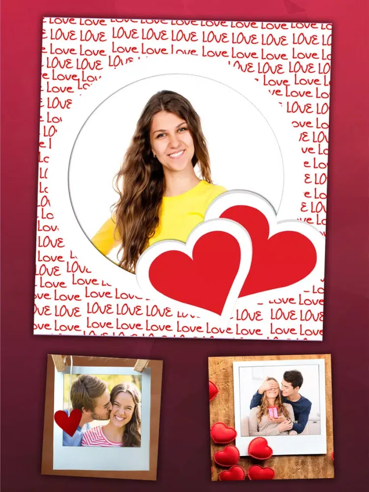 Photomontage love frames Photo editor - Premium iPad 应用截图