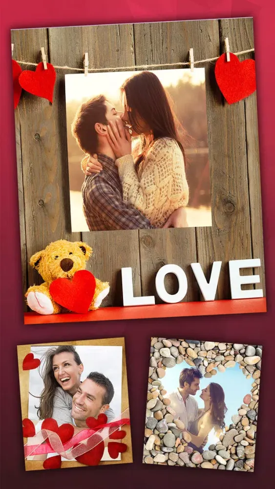 Photomontage love frames Photo editor - Premium应用截图