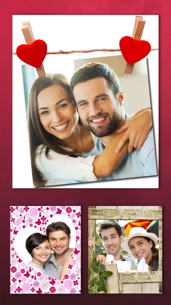 Photomontage love frames Photo editor - Premium应用截图