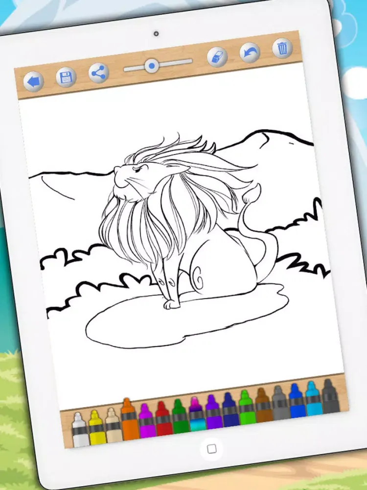Magical coloring book to paint animals - PRO iPad 应用截图