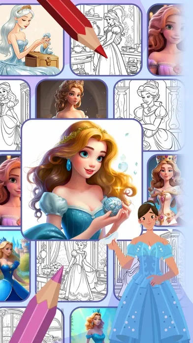 Cinderella coloring book games Screenshots