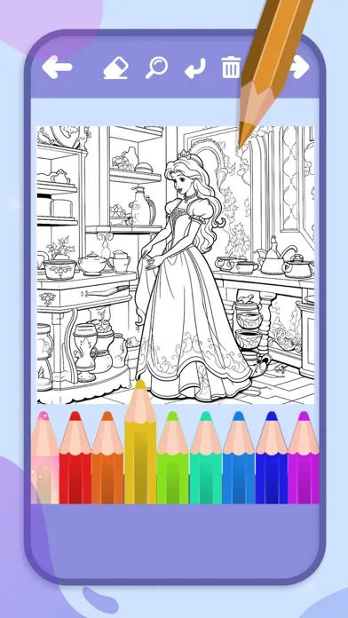 Cinderella coloring book games Screenshots